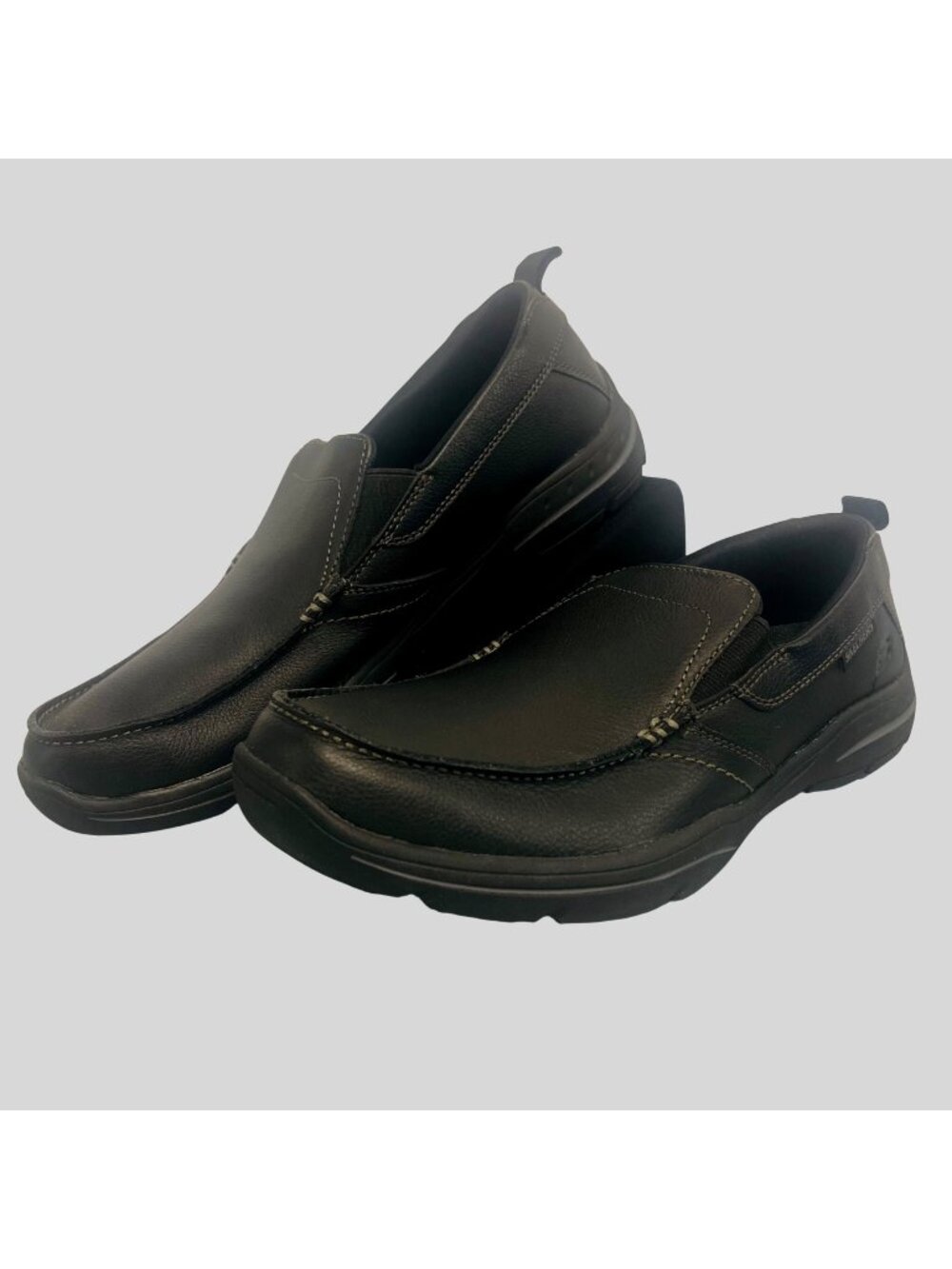Skechers Harper Forde Slip On Loafer Men's Sz 9 BLack Relaxed Fit Comfort 64858